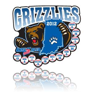 Indiana Grizzlies USSSA Trading pin